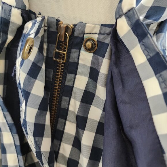 Daughters of The Liberation Navy Gingham Full Zip Rain Jacket - Picture 5 of 8
